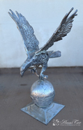 Medium Eagle on Small Ball Looking Down