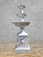 3 Tier Fountains Scalloped Bowls with Lions Base