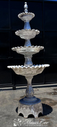 4 Tier Self Contained Scallop Fountain Plain Base with Arches