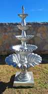 5 Tier Scalloped Fountain Self Contained Square Base