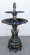 2 Tier Swan Fountain with Arches Hexagonal Bowls