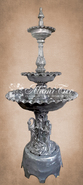 3 TIER OLD SWAN FOUNTAIN WITH ARCHES, SCALLOPED BOWLS AND
