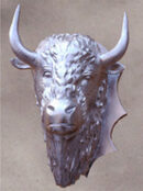 XL Buffalo Head Wall Hanging